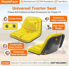 Load image into Gallery viewer, Deluxe High-Back Steel Pan Seat 135 Use for Lawn/Garden Tractor, Skid Steers, Riding Mower, Forklifts, Backhoes #MF135