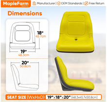 Load image into Gallery viewer, Universal ZTRs, Loaders, Gator, Lawn Movers, Tractor Seat, Utility Seat for John Deere #MFS143