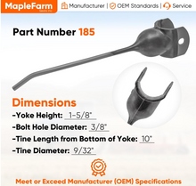 Load image into Gallery viewer, (25) Heavy Duty Rubber Rake Teeth for John Deere AE56204, Vermeer Models R-9, R-21, R-23, R-23A, R-24, R-24A_#MF185