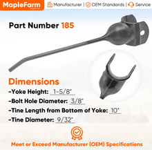 Load image into Gallery viewer, (25) Heavy Duty Rubber Rake Teeth for John Deere AE56204, Vermeer Models R-9, R-21, R-23, R-23A, R-24, R-24A_#MF185