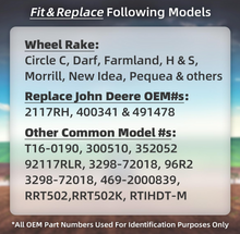 Load image into Gallery viewer, (18) Aftermarket Rubber Double Tine Rake Teeth for John Deere, Darf Farmhand Replaces 2117RH, 491478, 400341, 352052, 92117RLR_#MF190