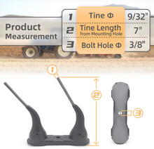Load image into Gallery viewer, (18) Aftermarket Rubber Double Tine Rake Teeth for John Deere, Darf Farmhand Replaces 2117RH, 491478, 400341, 352052, 92117RLR_#MF190