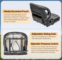 Load image into Gallery viewer, Forklift & Skid Steers,New Molded Seat w/Seat Belt and Switch FITS Toyota Nissan, Komatsu, MISUBISHI_#MF3901BK