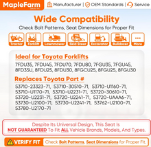 Load image into Gallery viewer, Forklift & Skid Steers,New Molded Seat w/Seat Belt and Switch FITS Toyota Nissan, Komatsu, MISUBISHI_#MF3901BK