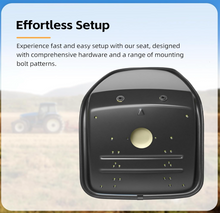 Load image into Gallery viewer, High Back Vinyl Compact Tractor Seat 530 FITS Kubota, Yanmar Massey Ferguson Mitsubishi White Satoh Mahindra Hesston Rhino Kumiai_#MF530BK