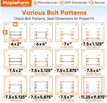 Load image into Gallery viewer, High Back Vinyl Compact Tractor Seat 530 FITS Kubota, Yanmar Massey Ferguson Mitsubishi White Satoh Mahindra Hesston Rhino Kumiai_#MF530BK