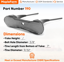 Load image into Gallery viewer, (18) Aftermarket Rubber Double Tine Rake Teeth for John Deere, Darf Farmhand Replaces 2117RH, 491478, 400341, 352052, 92117RLR_#MF190