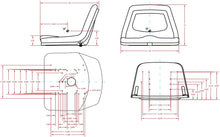 Load image into Gallery viewer, Deluxe High-Back Steel Pan Seat 135 Use for Lawn/Garden Tractor, Skid Steers, Riding Mower, Forklifts, Backhoes #MF135