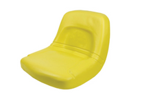 Load image into Gallery viewer, Universal High-Back Steel Pan Seat Yellow_Fits Lawn Mover_Garden Tractors #MF155YE