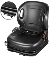 Load image into Gallery viewer, Forklift Tractor Suspension Seat w/Adjustable Backrest, Compatible with Toyota Tractors, Forklifts, Suspension Tractor Seat and Forklift Seat with Seat Belt for Replacement_#MF3902BK