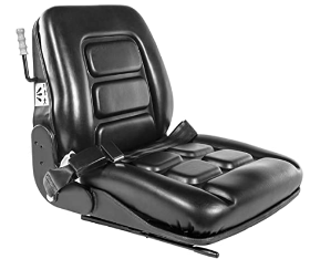 Universal Forklift Seat Suspension Retractable Seat Belt Seat Adjustable (3-Stage Adjustable Weight) #MF357BK